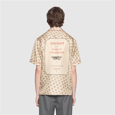 gucci stamp bowling shirt replica